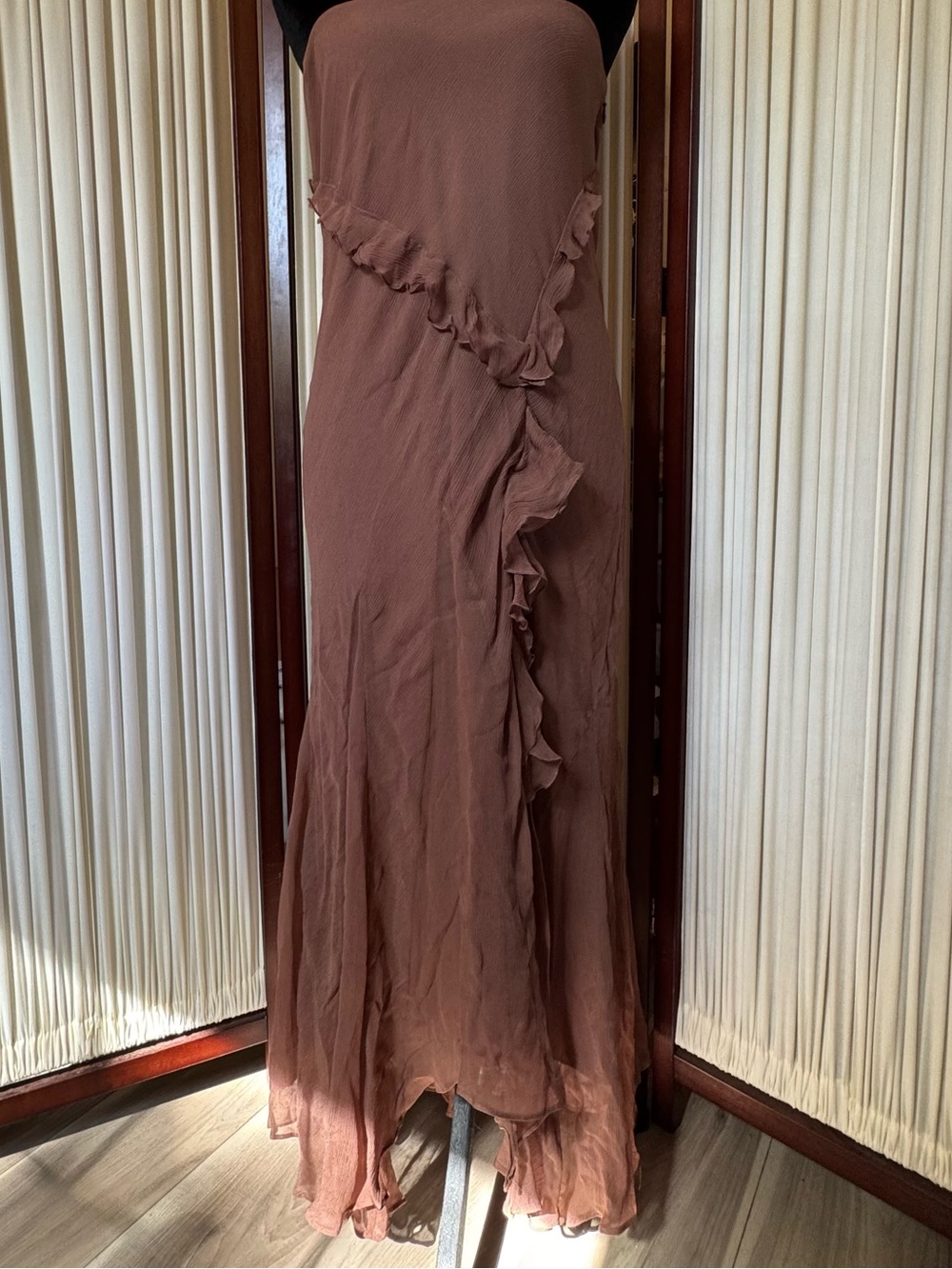 Staud Diana Flowy Asymmetrical Ruffle Viscose Maxi Skirt - Picture 4 of 7